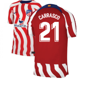 2022-2023 Atletico Madrid Home Shirt (Kids) (CARRASCO 21)