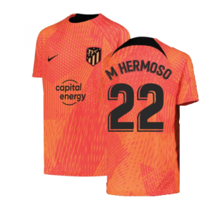 2022-2023 Atletico Madrid Pre-Match Shirt (Laser Crimson) - Kids (M HERMOSO 22)
