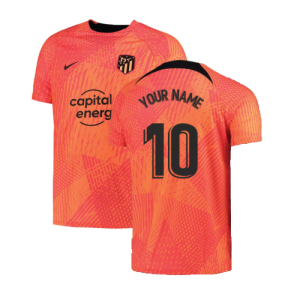 2022-2023 Atletico Madrid Pre-Match Training Shirt (Laser Crimson) (Your Name)