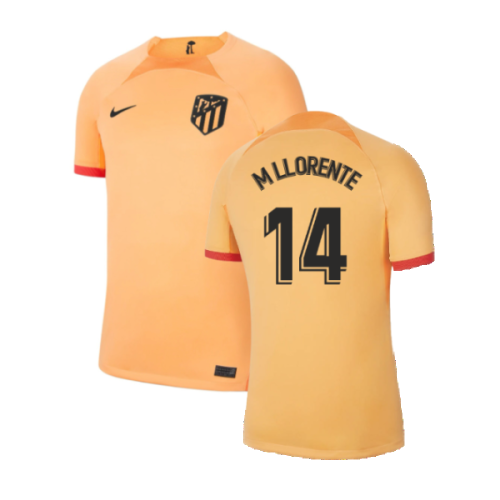 2022-2023 Atletico Madrid Third Shirt (M LLORENTE 14)  2022-2023 Atletico Madrid Third Shirt (M LLORENTE 14)