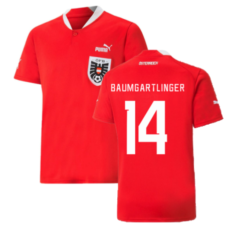 2022-2023 Austria Home Shirt (Kids) (BAUMGARTLINGER 14)
