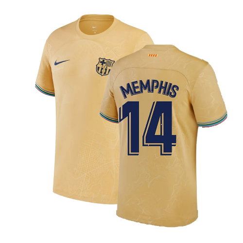 2022-2023 Barcelona Away Shirt (Kids) (MEMPHIS 14) 2022-2023 Barcelona Away Shirt (Kids) (MEMPHIS 14)