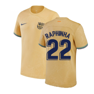 2022-2023 Barcelona Away Shirt (Kids) (RAPHINHA 22)