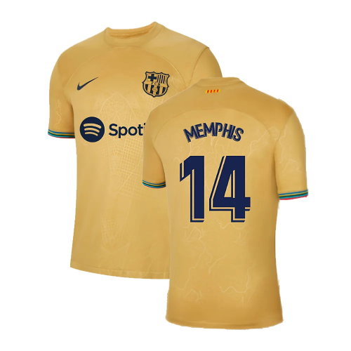 2022-2023 Barcelona Away Shirt (Sponsored) (MEMPHIS 14) 2022-2023 Barcelona Away Shirt (Sponsored) (MEMPHIS 14)