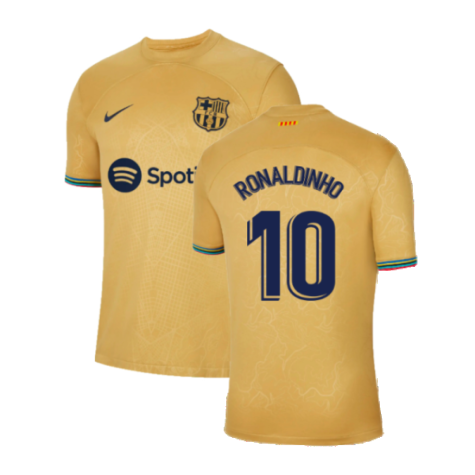 2022-2023 Barcelona Away Shirt (Sponsored) (RONALDINHO 10)