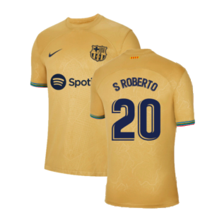 2022-2023 Barcelona Away Shirt (Sponsored) (S ROBERTO 20)