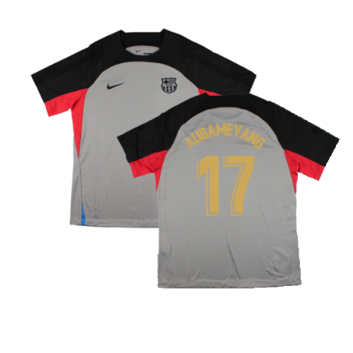 2022-2023 Barcelona CL Training Shirt (Grey) (AUBAMEYANG 17)