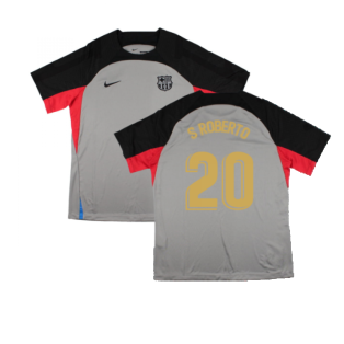 2022-2023 Barcelona CL Training Shirt (Grey) (S ROBERTO 20)