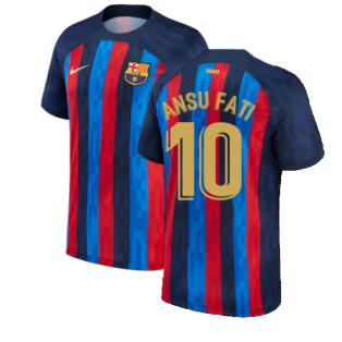 2022-2023 Barcelona Home Shirt (Kids) (ANSU FATI 10)