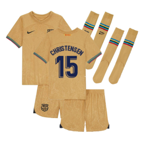 2022-2023 Barcelona Little Boys Away Kit (CHRISTENSEN 15)