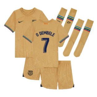2022-2023 Barcelona Little Boys Away Kit (O DEMBELE 7)