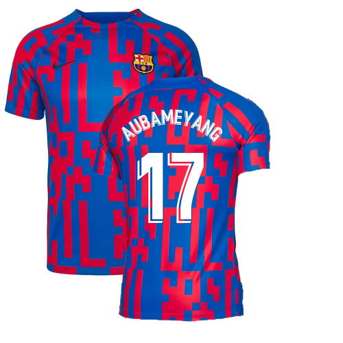2022-2023 Barcelona Pre-Match Training Shirt (Blue) (AUBAMEYANG 17) 2022-2023 Barcelona Pre-Match Training Shirt (Blue) (AUBAMEYANG 17)