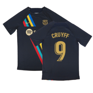 2022-2023 Barcelona Pre-Match Training Shirt (Obsidian) (CRUYFF 9)