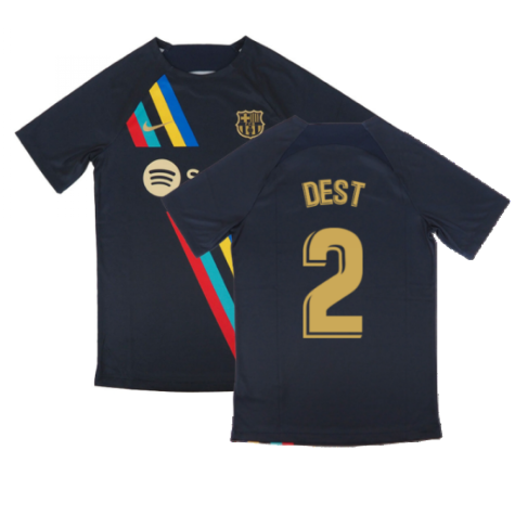 2022-2023 Barcelona Pre-Match Training Shirt (Obsidian) (DEST 2)