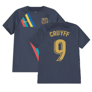 2022-2023 Barcelona Pre-Match Training Shirt (Obsidian) - Kids (CRUYFF 9)