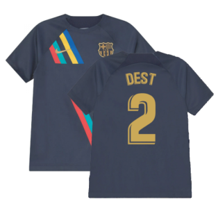2022-2023 Barcelona Pre-Match Training Shirt (Obsidian) - Kids (DEST 2)