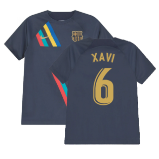 2022-2023 Barcelona Pre-Match Training Shirt (Obsidian) - Kids (XAVI 6)