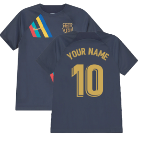 2022-2023 Barcelona Pre-Match Training Shirt (Obsidian) - Kids