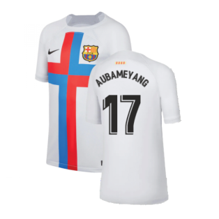 2022-2023 Barcelona Third Shirt (Kids) (AUBAMEYANG 17)