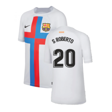 2022-2023 Barcelona Third Shirt (Kids) (S ROBERTO 20)