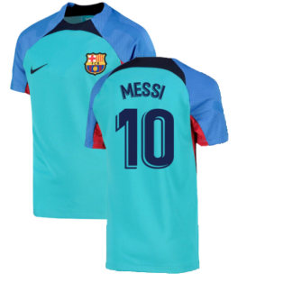 2022-2023 Barcelona Training Shirt (Aqua) - Kids (MESSI 10)