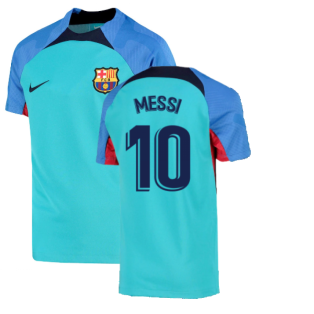 2022-2023 Barcelona Training Shirt (Aqua) (MESSI 10)