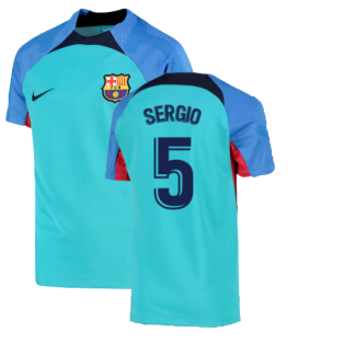 2022-2023 Barcelona Training Shirt (Aqua) (SERGIO 5)