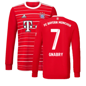2022-2023 Bayern Munich Long Sleeve Home Shirt (GNABRY 7)