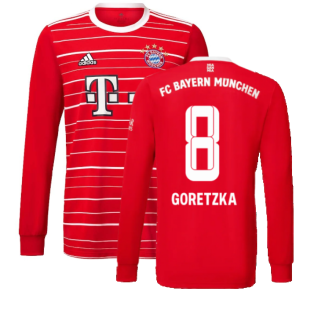 2022-2023 Bayern Munich Long Sleeve Home Shirt (GORETZKA 8)