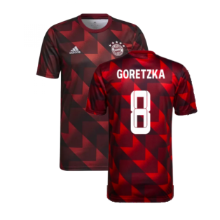 2022-2023 Bayern Munich Pre-Match Shirt (Red) (GORETZKA 8)