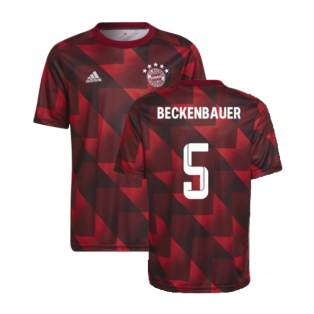 2022-2023 Bayern Munich Pre-Match Shirt (Red) - Kids (BECKENBAUER 5)