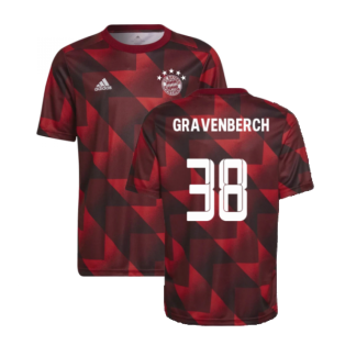 2022-2023 Bayern Munich Pre-Match Shirt (Red) - Kids (GRAVENBERCH 38)