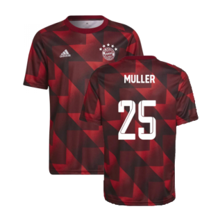 2022-2023 Bayern Munich Pre-Match Shirt (Red) - Kids (MULLER 25)