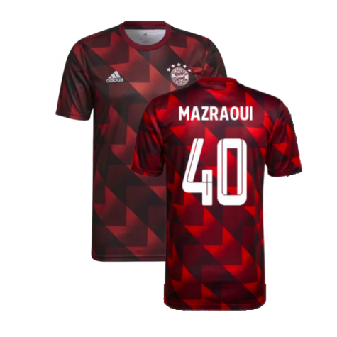 2022-2023 Bayern Munich Pre-Match Shirt (Red) (MAZRAOUI 40)
