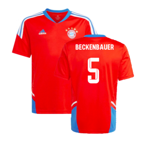 2022-2023 Bayern Munich Training Jersey (Red) - Kids (BECKENBAUER 5)