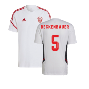 2022-2023 Bayern Munich Training Tee (White) (BECKENBAUER 5)
