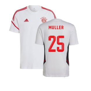 2022-2023 Bayern Munich Training Tee (White) (MULLER 25)