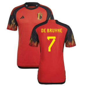 2022-2023 Belgium Authentic Home Shirt (DE BRUYNE 7)