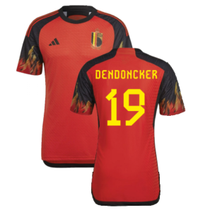 2022-2023 Belgium Authentic Home Shirt (DENDONCKER 19)