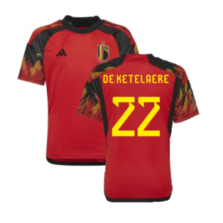 2022-2023 Belgium Home Shirt (Kids) (De Ketelaere 22)