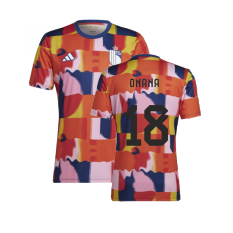 2022-2023 Belgium Pre-Match Shirt (Onana 18)