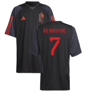 2022-2023 Belgium Training Jersey (Black) - Kids (DE BRUYNE 7)