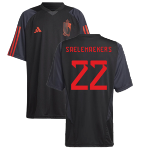 2022-2023 Belgium Training Jersey (Black) - Kids (SAELEMAEKERS 22)