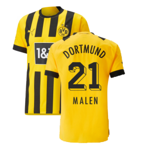 2022-2023 Borussia Dortmund Authentic Home Shirt (MALEN 21)