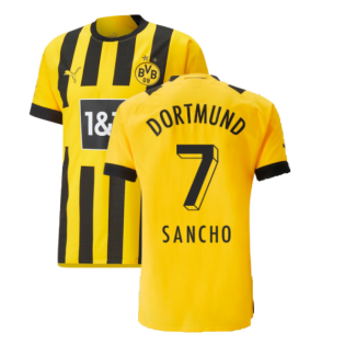 2022-2023 Borussia Dortmund Authentic Home Shirt (SANCHO 7)
