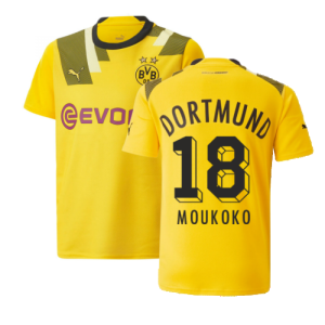 2022-2023 Borussia Dortmund CUP Shirt (Kids) (MOUKOKO 18)