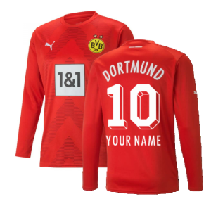 2022-2023 Borussia Dortmund Goalkeeper Shirt (Red) (Your Name)