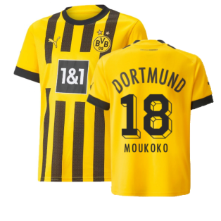 2022-2023 Borussia Dortmund Home Shirt (Kids) (MOUKOKO 18)