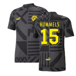 2022-2023 Borussia Dortmund Pre-Match Shirt (Black-Asphalt) (HUMMELS 15)