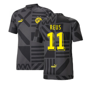2022-2023 Borussia Dortmund Pre-Match Shirt (Black-Asphalt) (REUS 11)